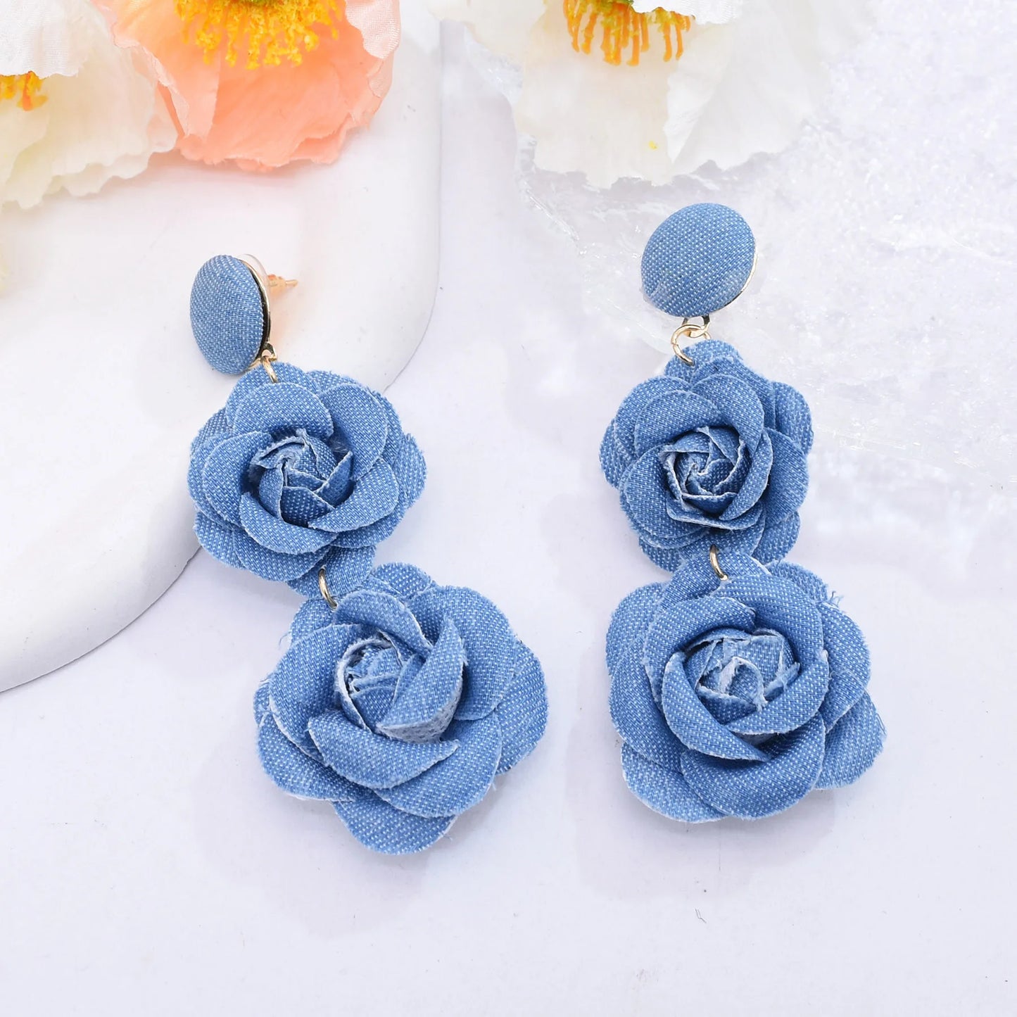 Denim Earings