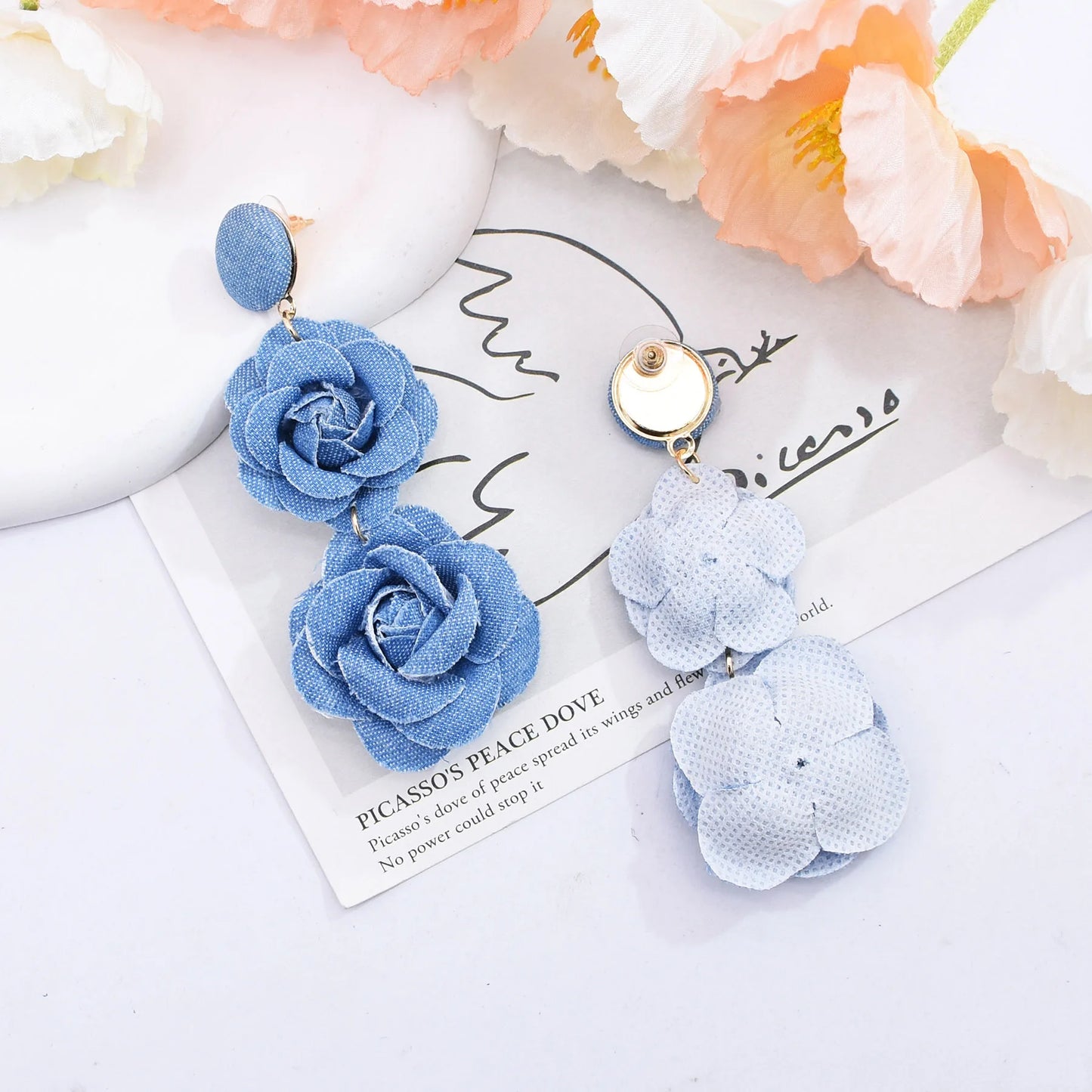 Denim Earings