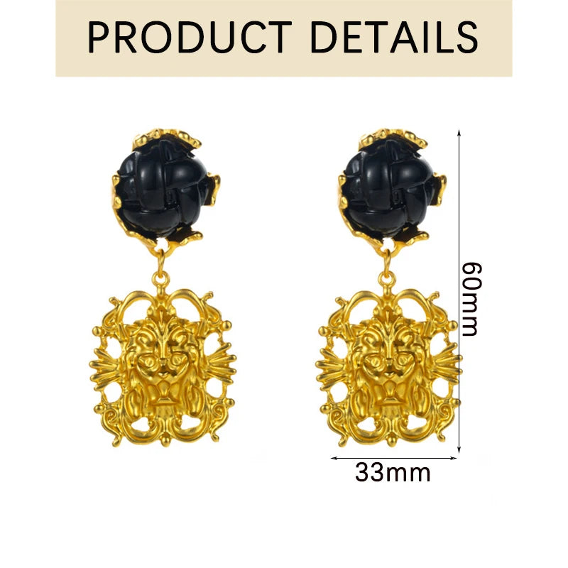 Vintage Lionhead Earrings - Somer and Autumn