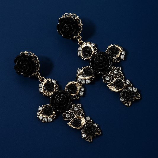 Baroque-era Flower Earrings