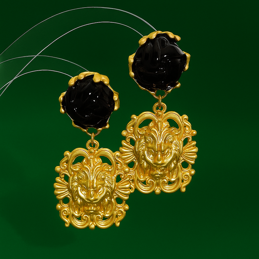Vintage Lionhead Earrings