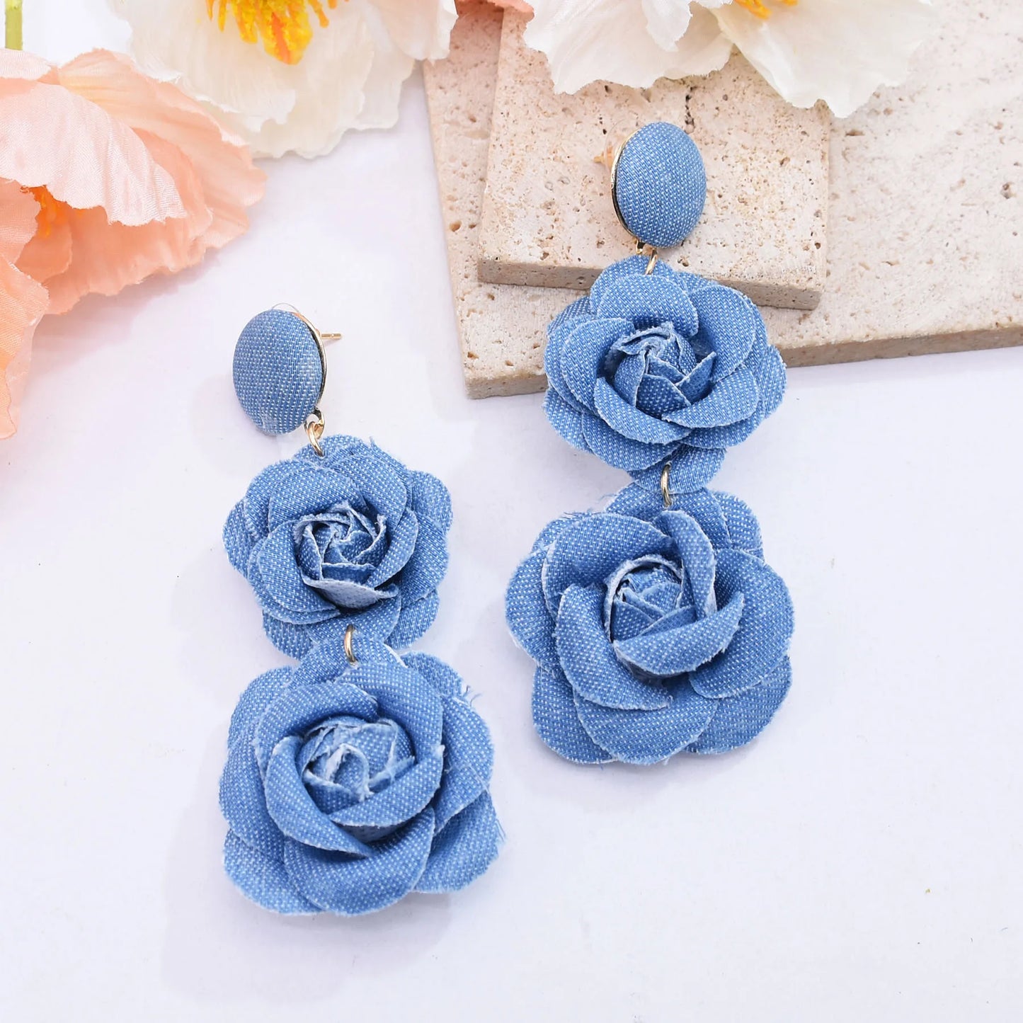 Denim Earings