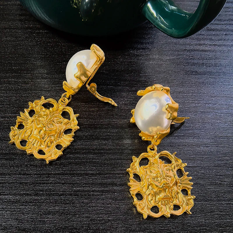 Vintage Lionhead Earrings - Somer and Autumn