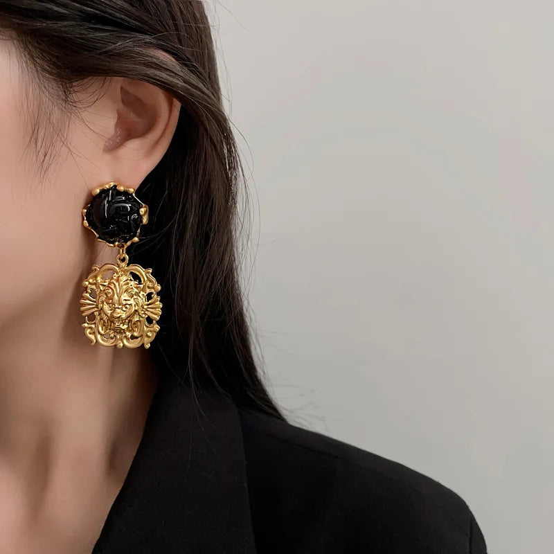 Vintage Lionhead Earrings - Somer and Autumn
