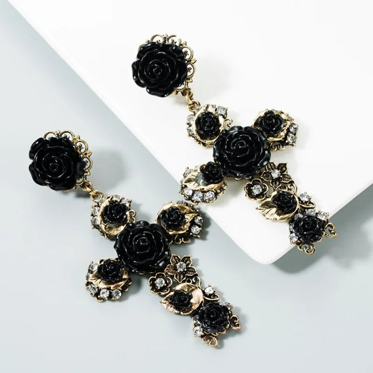 Baroque-era Flower Earrings
