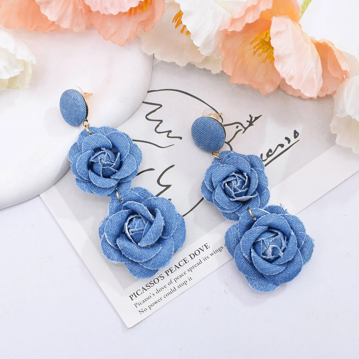 Denim Earings